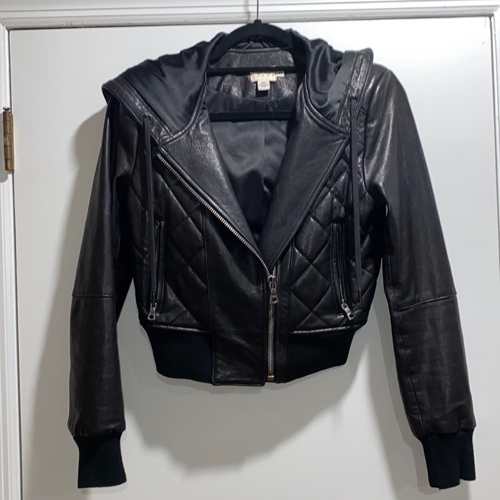 Alice + Olivia hendrick leather jacket